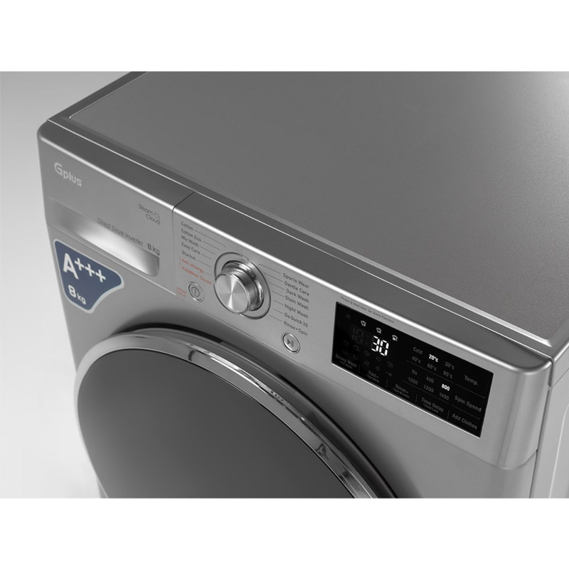 ماشین لباسشویی 8 کیلویی جی پلاس مدل GWM-R808S