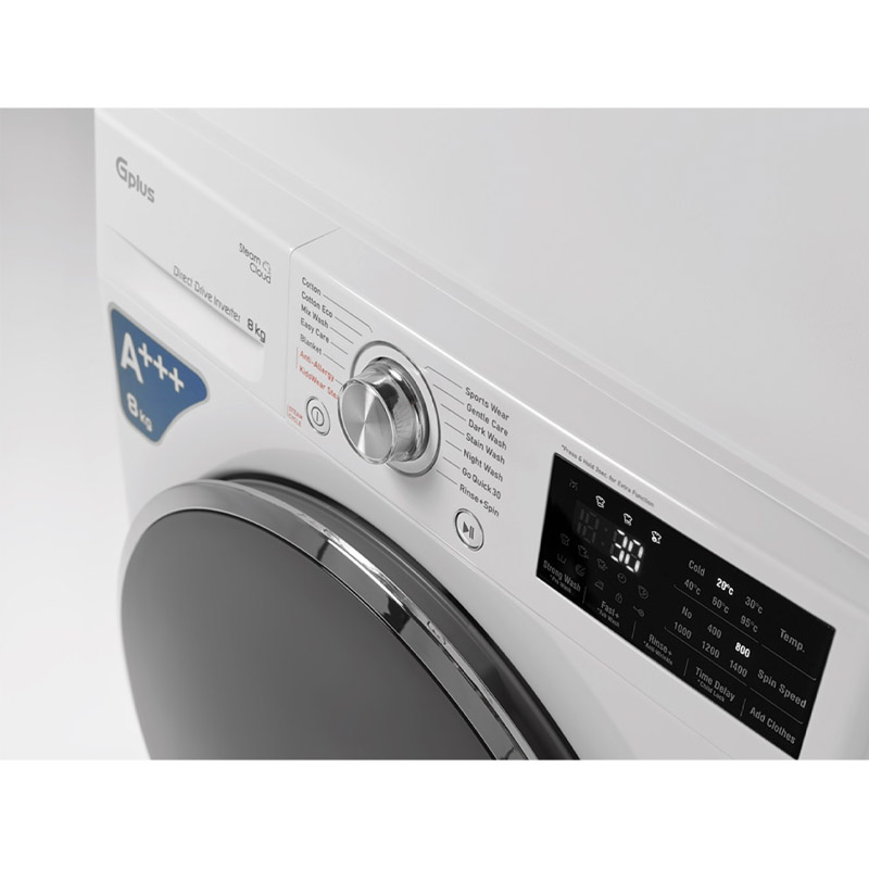 ماشین لباسشویی 8 کیلویی جی پلاس مدل GWM-R808W