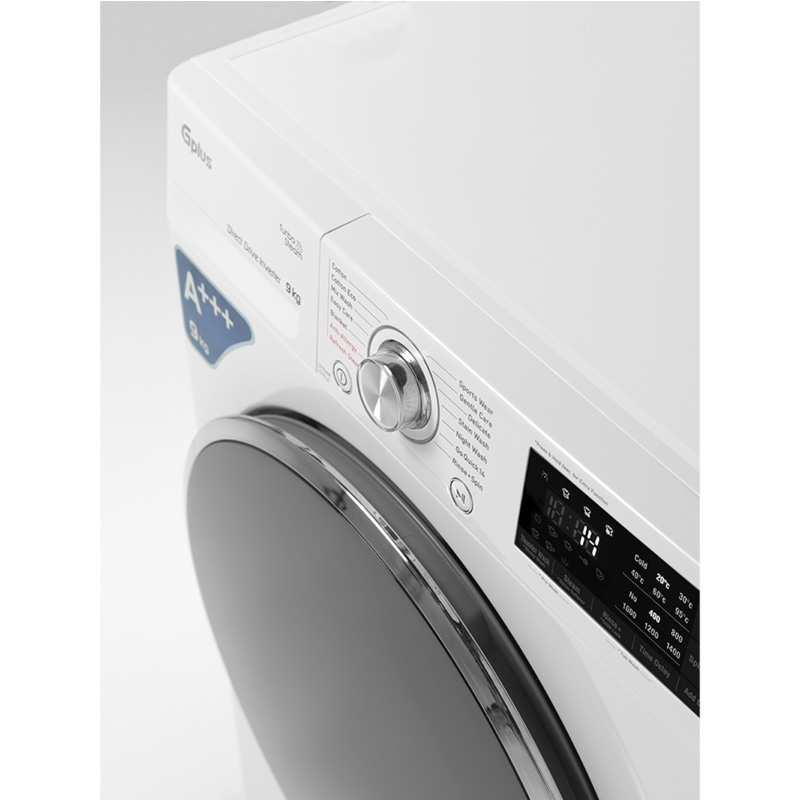 ماشین لباسشویی 9 کیلویی جی پلاس مدل GWM-R909W