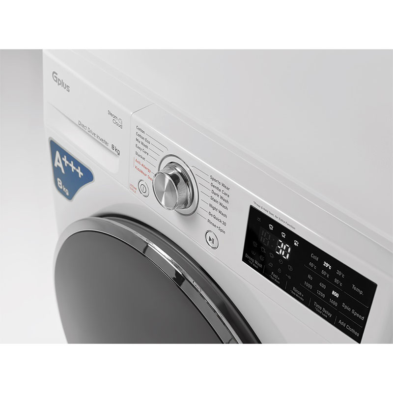 ماشین لباسشویی 9 کیلویی جی پلاس مدل GWM-R909W.N