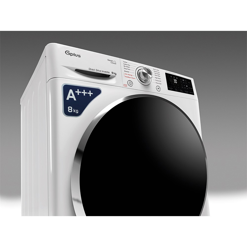 ماشین لباسشویی 8 کیلویی جی پلاس مدل GWM-R808W.N